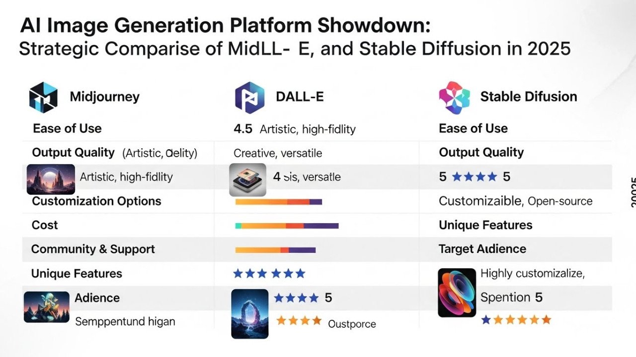 Midjourney vs. DALL-E 3 vs. Stable Diffusion 3.5: The 2025 AI Image Showdown